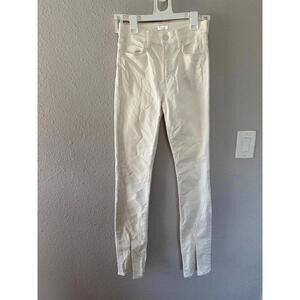 MOTHER The Rascal Sliced Up Heel Jeans size 26. White/Off White Color. No flaws.